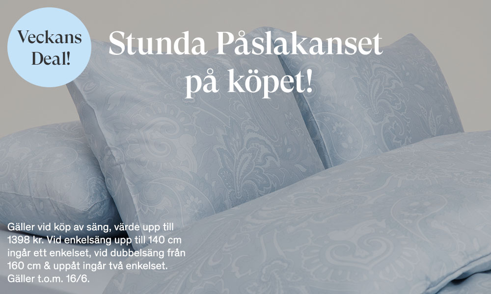 Paisley sängkläder i blått glansigt tyg